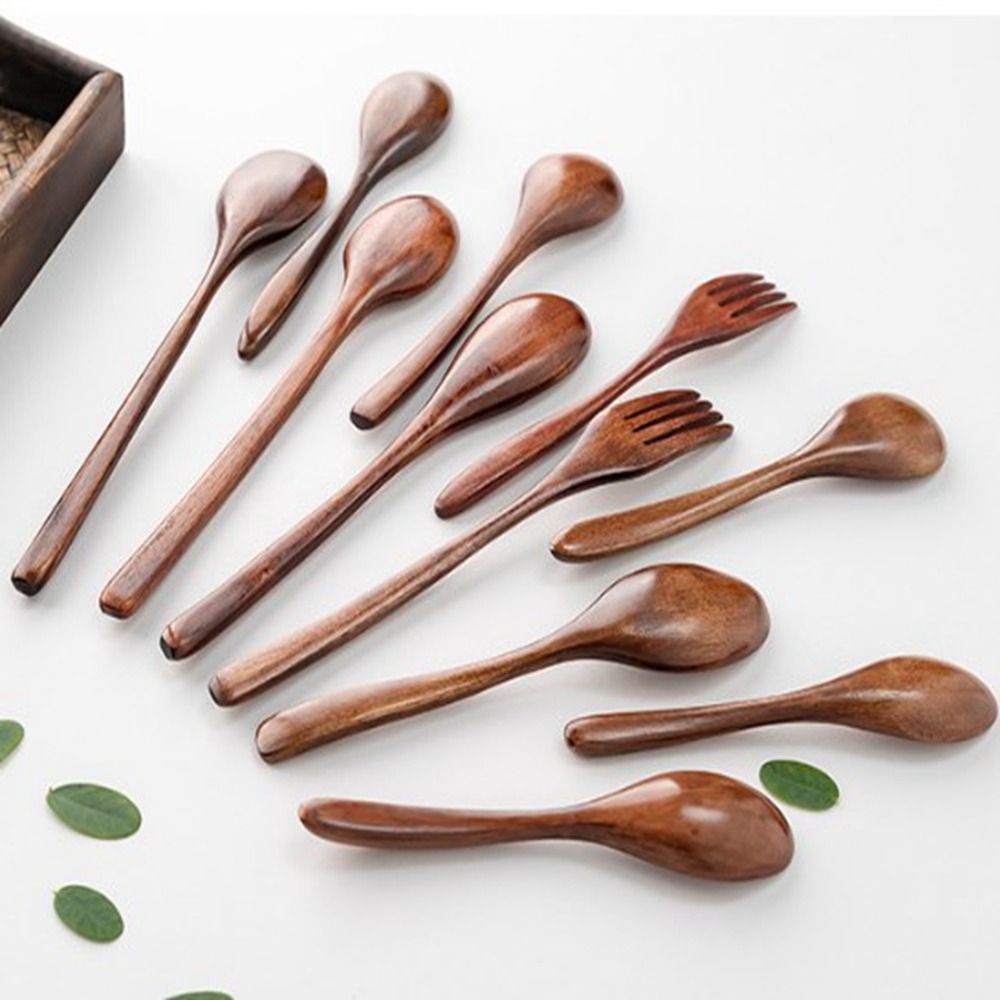 Natural Wooden Spoon Fork Dinn - Kitchen Appliances Combo 评论和价格