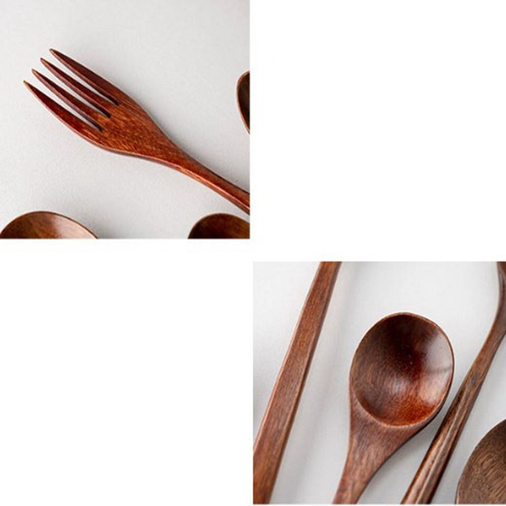 Natural Wooden Spoon Fork Dinn - Kitchen Appliances Combo 评论和价格