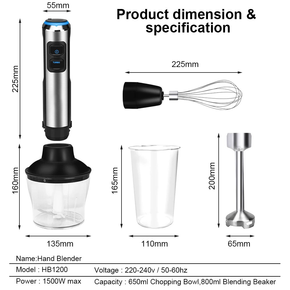 4 in 1 High Power Hand Stick B - Blender High Power 评论和价格