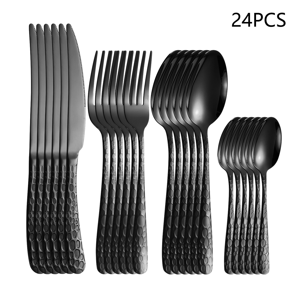 4/6/16/24pcs Black Stainless S - Kitchen Appliances Combo 评论和价格